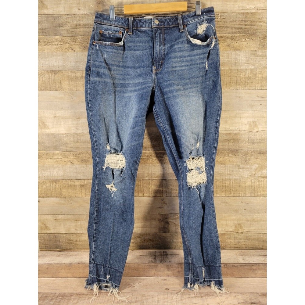 Abercrombie & Fitch Jeans Women's 14L/32 The Skinny Ankle High Rise Distressed